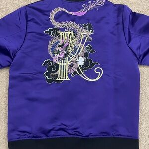 Marvel Our Universe Eternals Kingo satin bomber Jacket with embroidery detail